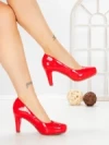 Pantofi cu Toc Gros 7229R ROSO | STEPS HIGHER