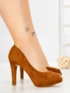 Sandale Dama cu Toc Subtire 7230CA CAMEL | STEPS HIGHER