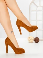 Sandale Dama cu Toc Subtire 7230CA CAMEL | STEPS HIGHER