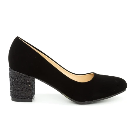Pantofi cu Toc QZL198A Black Mei