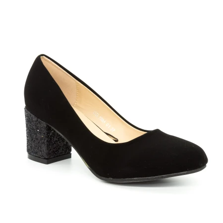 Pantofi cu Toc QZL198A Black Mei