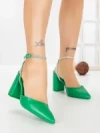 Sandale Dama cu Toc Gros G60-4 GREEN | FESTISIMO
