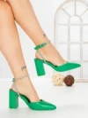Sandale Dama cu Toc Gros G60-4 GREEN | FESTISIMO