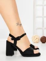 Sandale Dama cu Toc Gros G2432 BLACK | FESTISIMO