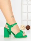 Sandale Dama cu Toc Gros G2432 GREEN | FESTISIMO