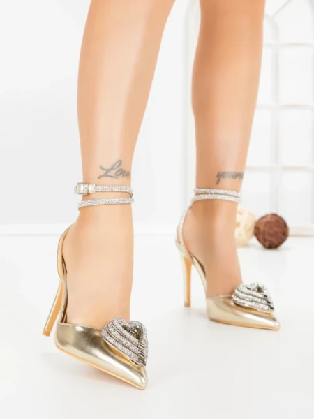 Pantofi Stiletto 8N25-25 GOLD | CINK ME
