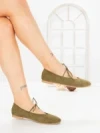Balerini Dama PS888-16 ARMY GREEN | CINK ME