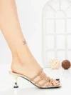 Papuci Dama cu Toc Subtire HM13-20 GOLD | CINK ME