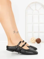 Papuci Dama cu Talpa Joasa PS888-33 BLACK | CINK ME