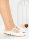 Papuci Dama cu Talpa Joasa PS888-33 WHITE | CINK ME