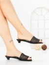 Papuci Dama cu Talpa Joasa Y05P-16 BLACK | CINK ME