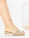 Papuci Dama cu Talpa Joasa Y05P-16 GOLD | CINK ME