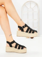 Sandale Dama cu Platforma MT21-7 BLACK | CINK ME