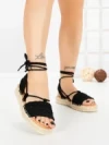 Sandale Dama cu Talpa Joasa PA25-22 BLACK | CINK ME