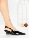 Pantofi cu Toc mic L09-2 BLACK | CINK ME