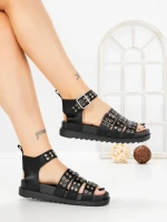 Sandale Dama cu Platforma SX-18 BLACK | VIVIRICH