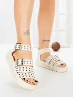 Sandale Dama cu Platforma SX-18 BEIGE | VIVIRICH