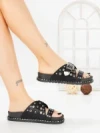 Papuci Dama cu Talpa Joasa 98-20 BLACK | VIVIRICH