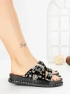 Papuci Dama cu Talpa Joasa 98-19 BLACK | VIVIRICH