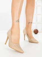 Pantofi Stiletto 66-1 GOLD | VIVIRICH
