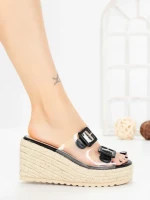 Papuci Dama cu Platforma 1-818 BLACK | VIVIRICH