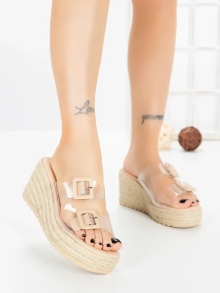 Papuci Dama cu Platforma 1-818 NUDE | VIVIRICH