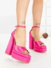 Sandale Dama cu Toc Gros si Platforma TOT-139 FUCHSIA | L.DAY