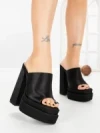 Papuci Dama cu Toc TOT-137 BLACK | L.DAY