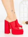 Papuci Dama cu Toc TOT-137 RED | L.DAY