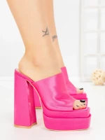 Papuci Dama cu Toc TOT-137 FUCHSIA | L.DAY