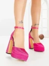 Pantofi cu Toc gros si Platforma LD-1167 FUCHSIA | L.DAY