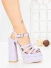 Sandale Dama cu Toc Gros si Platforma TOT-138 PURPLE | L.DAY