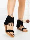 Sandale Dama cu Talpa Joasa WL641 BLACK | ABLOOM