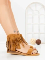 Sandale Dama cu Talpa Joasa WL641 CAMEL | ABLOOM