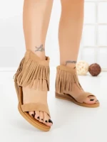 Sandale Dama cu Talpa Joasa WL641 KHAKI | ABLOOM