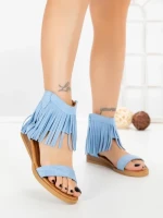 Sandale Dama cu Talpa Joasa WL641 BLEU | ABLOOM