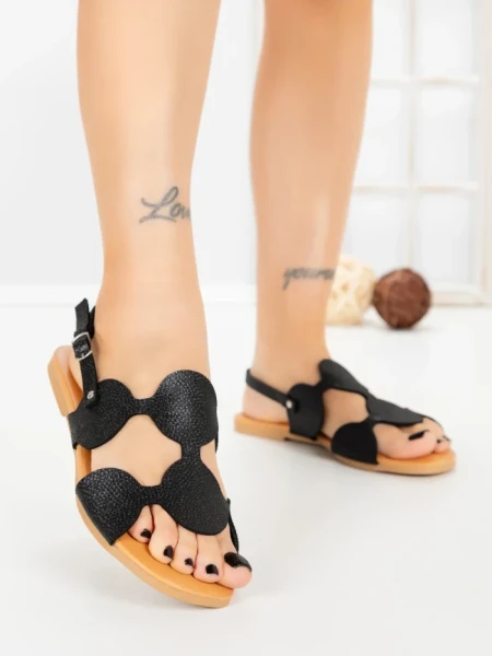 Sandale Dama cu Talpa Joasa SY1141 BLACK | ABLOOM
