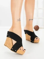 Papuci Dama cu Platforma SY1041 BLACK | ABLOOM