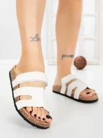 Papuci Dama cu Talpa Joasa SY1107 WHITE | ABLOOM