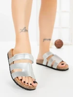 Papuci Dama cu Talpa Joasa SY1107 SILVER | ABLOOM
