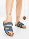 Papuci Dama cu Talpa Joasa SY1107 JEANS | ABLOOM
