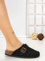 Papuci Dama cu Talpa Joasa 5LE36 BLACK | MEI