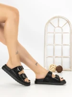 Papuci Dama cu Talpa Joasa 5LE106 ALL BLACK | MEI