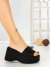 Papuci Dama cu Platforma 5LE33 BLACK | MEI