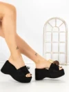 Papuci Dama cu Platforma 5LE33 BLACK | MEI