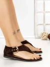 Sandale Dama cu Talpa Joasa 5LE58 MOCHA | MEI