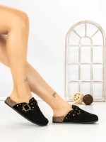 Papuci Dama cu Talpa Joasa 5LE108 BLACK | MEI
