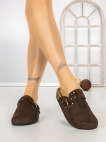 Papuci Dama cu Talpa Joasa 5LE108 BROWN | MEI