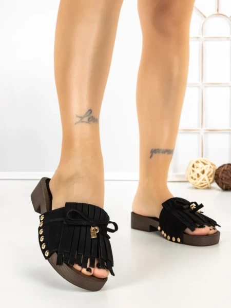 Papuci Dama cu Toc 5LE87 BLACK | MEI