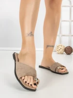Papuci Dama cu Talpa Joasa 5LE79 KHAKI | MEI